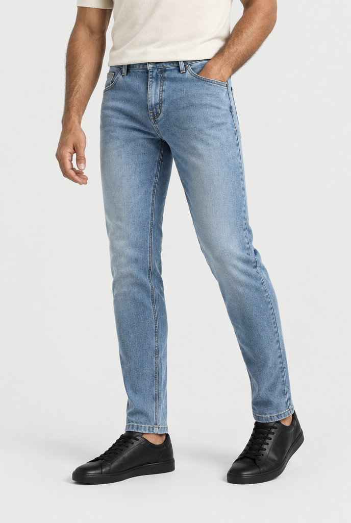 The Slim Jean — Pale Blue — primary studio view