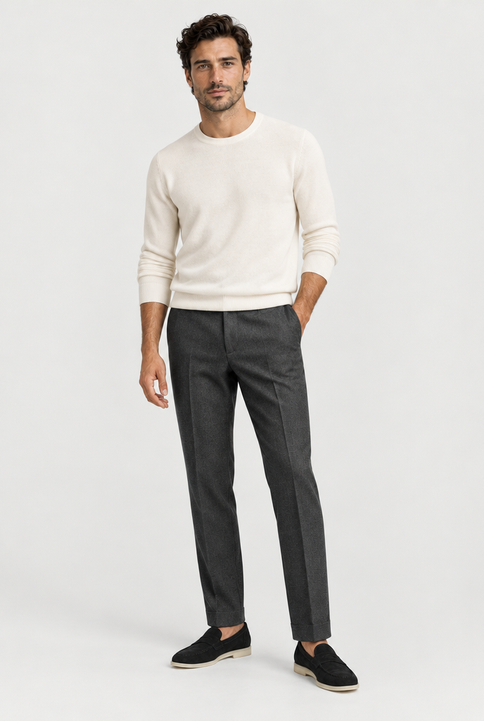 The Suede Loafer — Black — front view