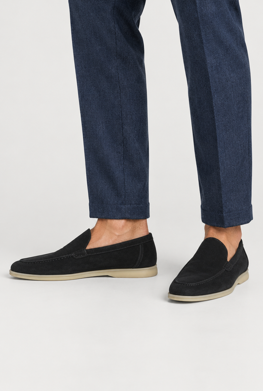 The Suede Loafer — Black — detail
