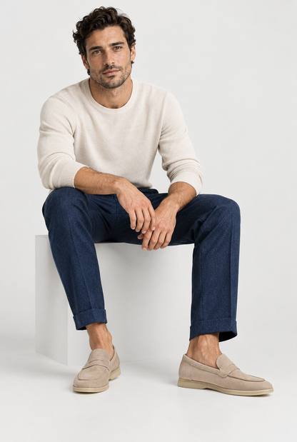 The Suede Loafer — Light Beige — alternate view
