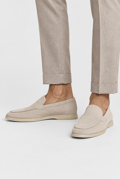 The Suede Loafer — Light Beige — detail