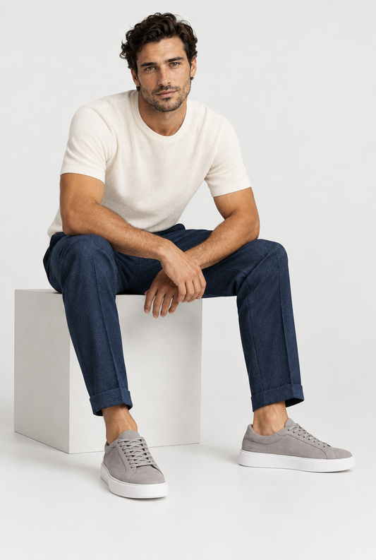 The Suede Trainer — Grey — alternate view