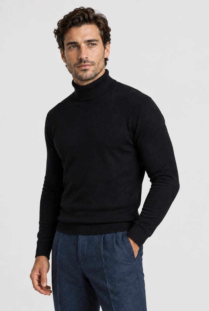 The Turtleneck Sweater — Black — alternate view