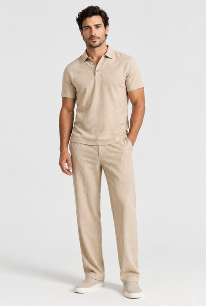 The Travel Set — Beige, full outfit