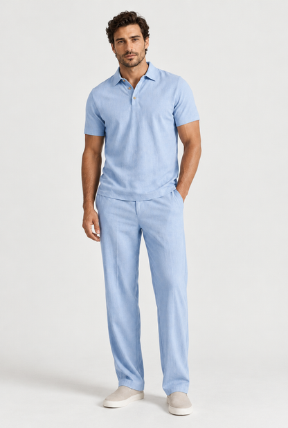 The Travel Set — Blue, full outfit