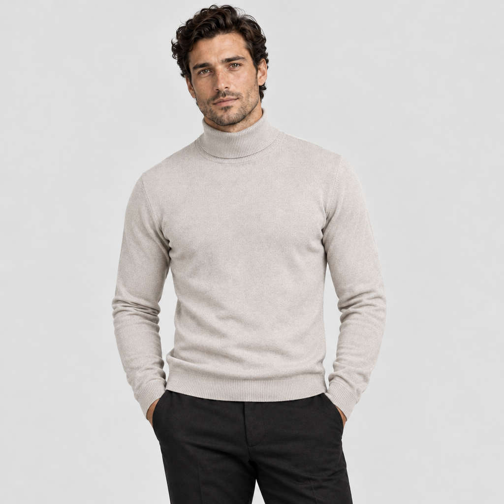 The Turtleneck Sweater — Beige