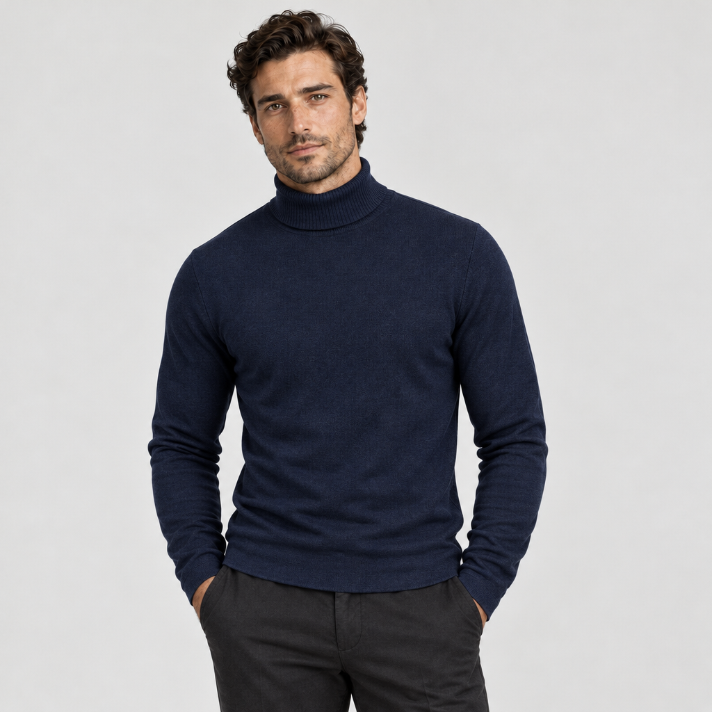 The Turtleneck Sweater — Dark Blue