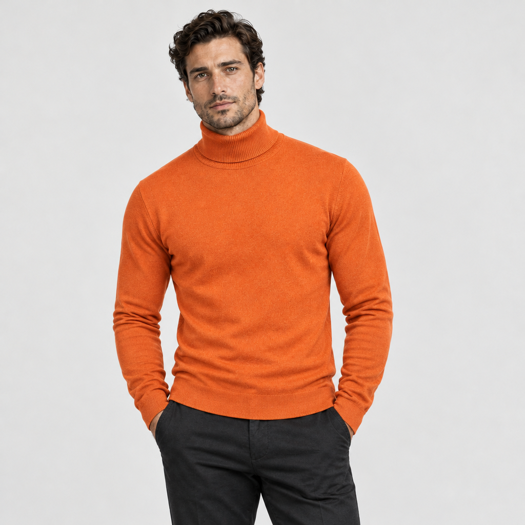 The Turtleneck Sweater — Orange