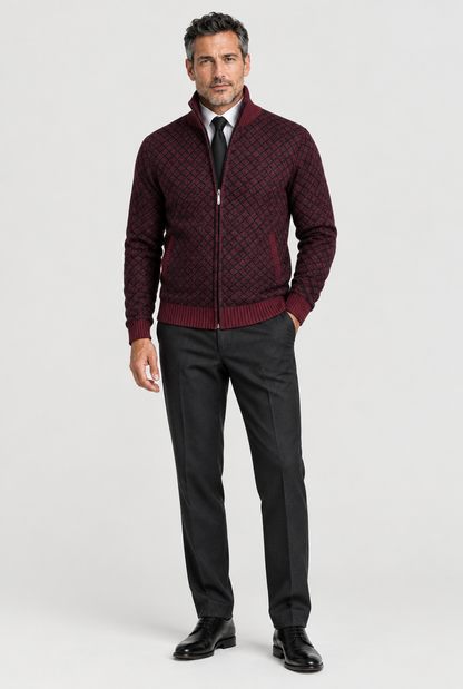 HEIRVALE The Zip Knit in Red